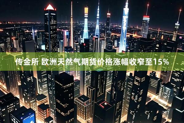 传金所 欧洲天然气期货价格涨幅收窄至15%