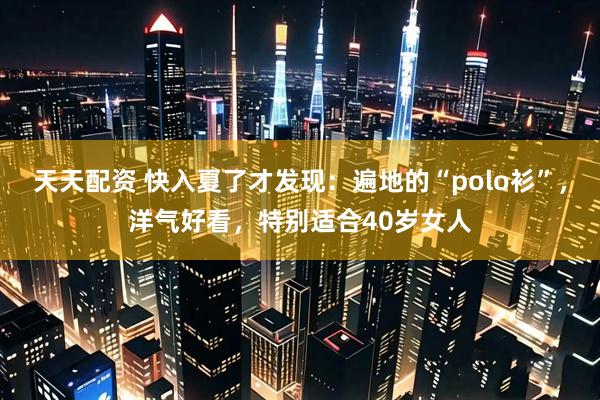 天天配资 快入夏了才发现：遍地的“polo衫”，洋气好看，特别适合40岁女人